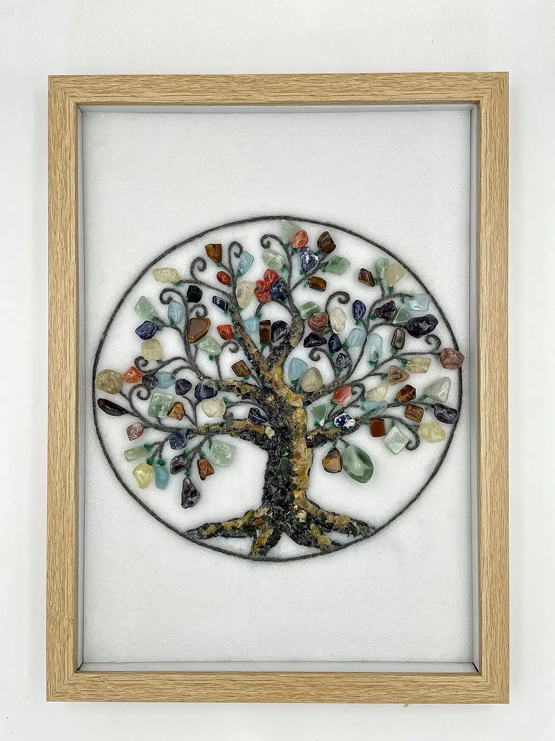 

Seven Chakra Tree of Life with Natural Gemstones for Positive Energy and Healing | Spiritual Gift for Home, Office, and Bedroo