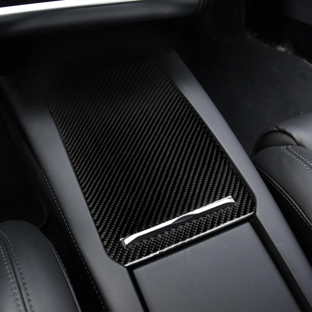 

Замена для центральной консоли Tesla Model S, коробка для хранения, панель, наклейка из углеродного волокна, отделка, декор, автомобильные аксессу...