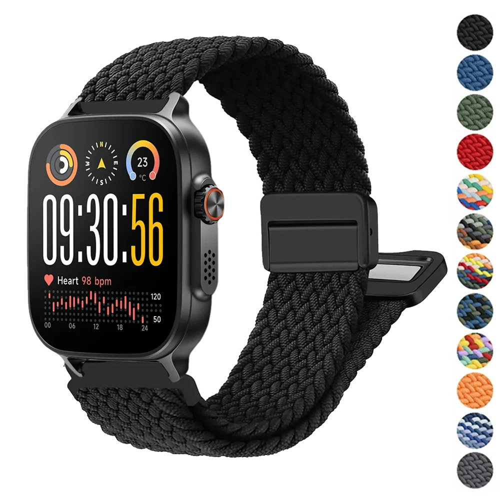 Фото Плетеные магнитные ремешки для Realme Watch 5/S2, аксессуары для браслетов, ремешок для Realme Watch 2/3/S/3 2 S Pro, 22 мм, ремешок для часов №1