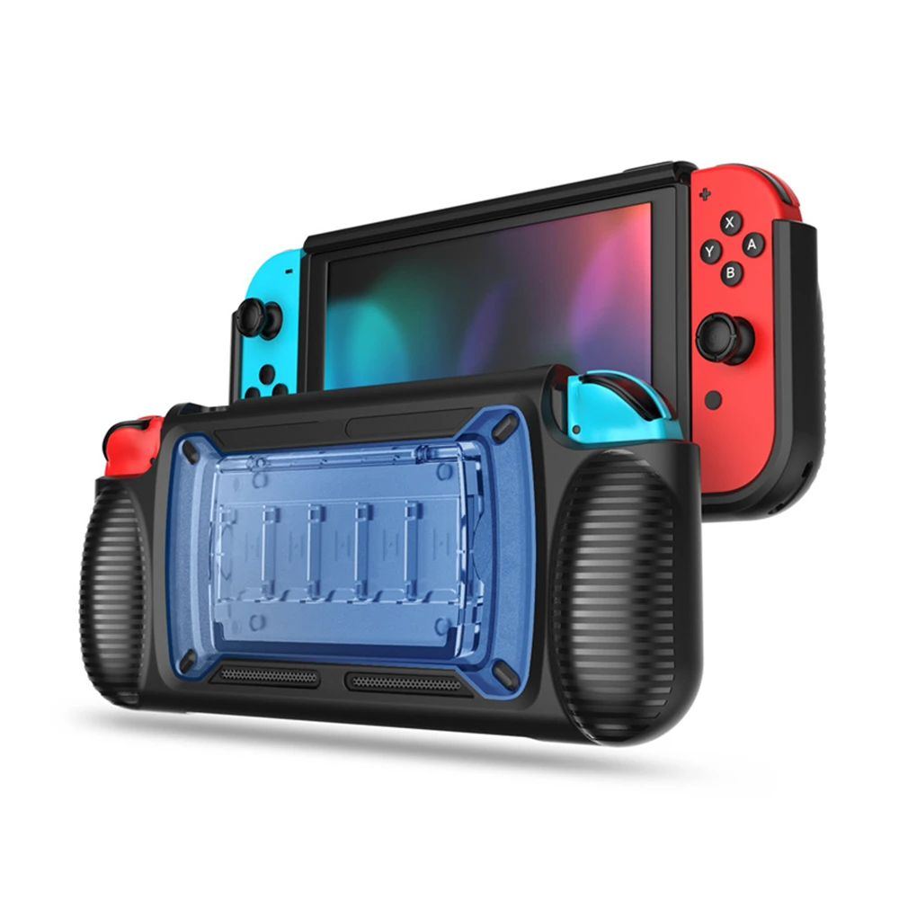 

Protective Cover For NS Switch Case Shell Console Anti-fall Shockproof Protective Case with 7 Game Cards Storage Slots