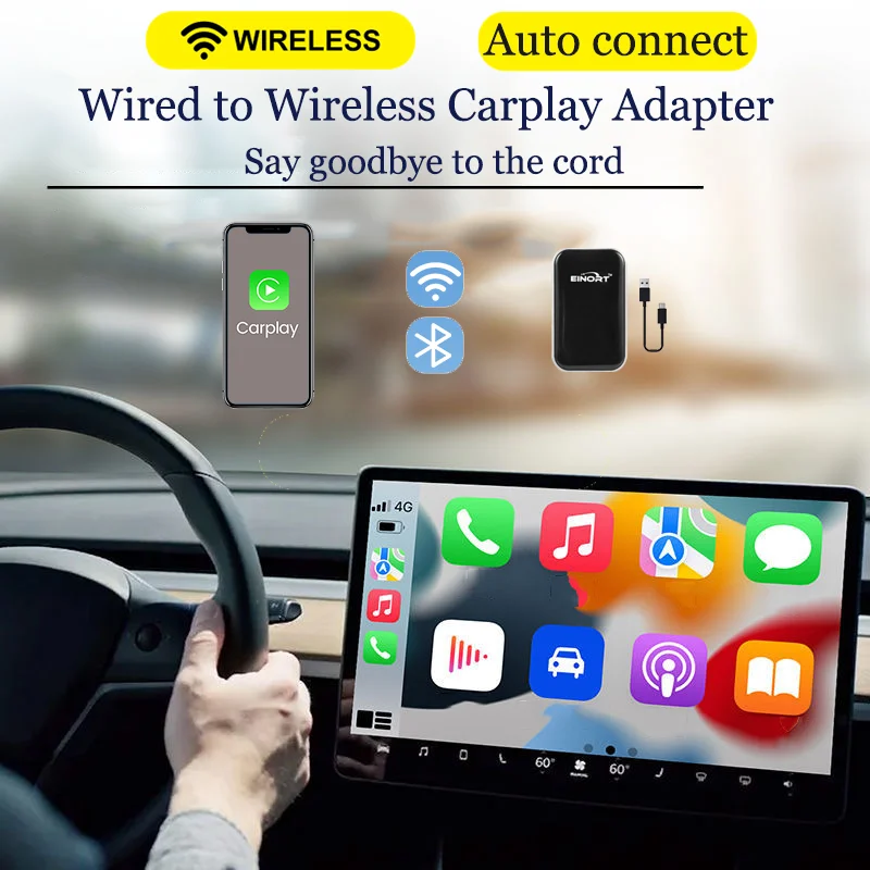 CarPlay беспроводной адаптер проводной к беспроводному автомобилю Dongel WiFi Bluetooth для Audi Mercedes Toyota Peugeot KIA проводной CarPlay