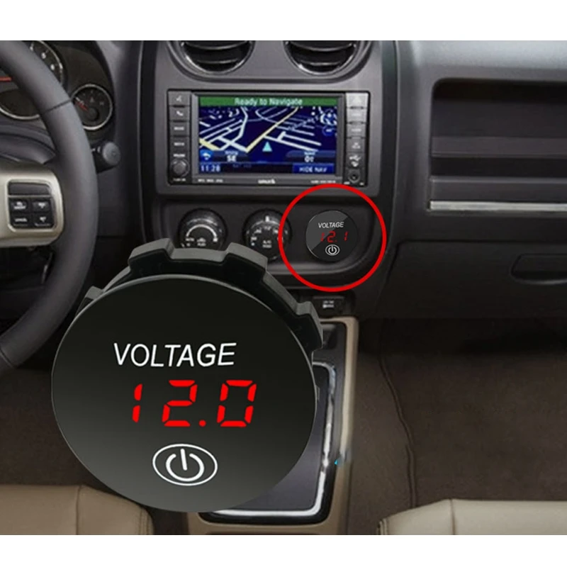 2 шт. вольтметр с сенсорным выключателем 3-35 в