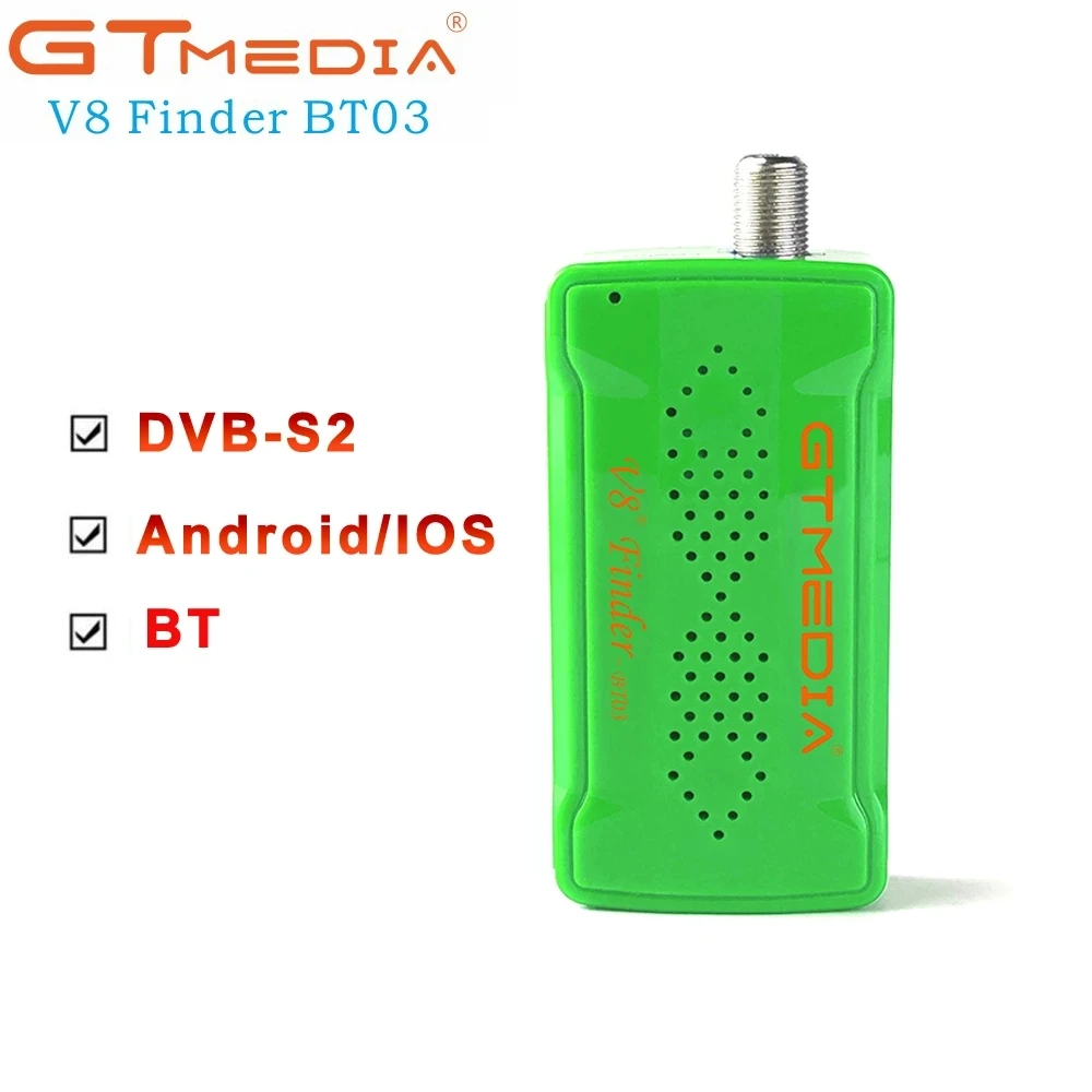 

Спутниковый искатель GTMEDIA BT03 для Android IOS Freesat Satfinder TV DVB-S/S2/S2X 1080P HD