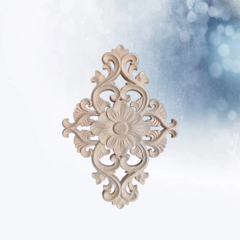 

Metal Cabinets Carved Wood Onlays Flower Appliques Decoration Home Furniture Woodsy Wall Carving