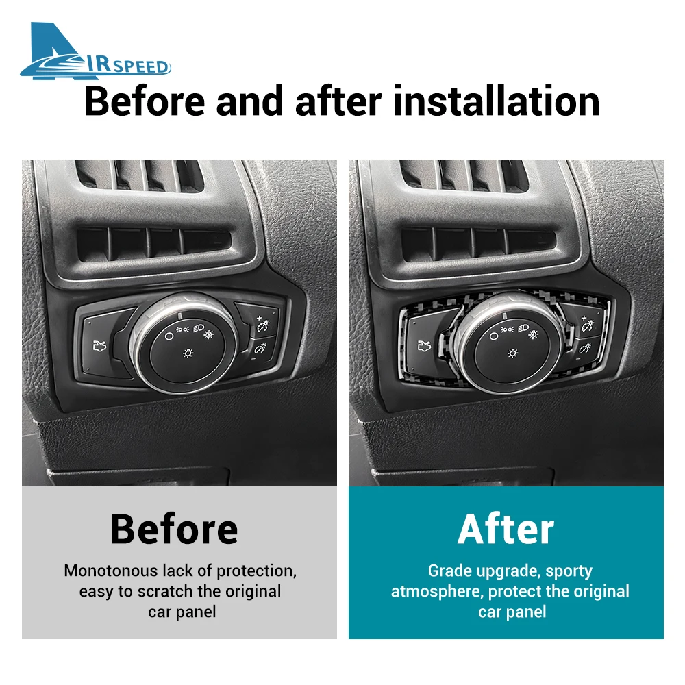 Настоящая мягкая наклейка из углеродного волокна для Ford Focus SE RS ST Ecoboost 2015 2016 2017 2018