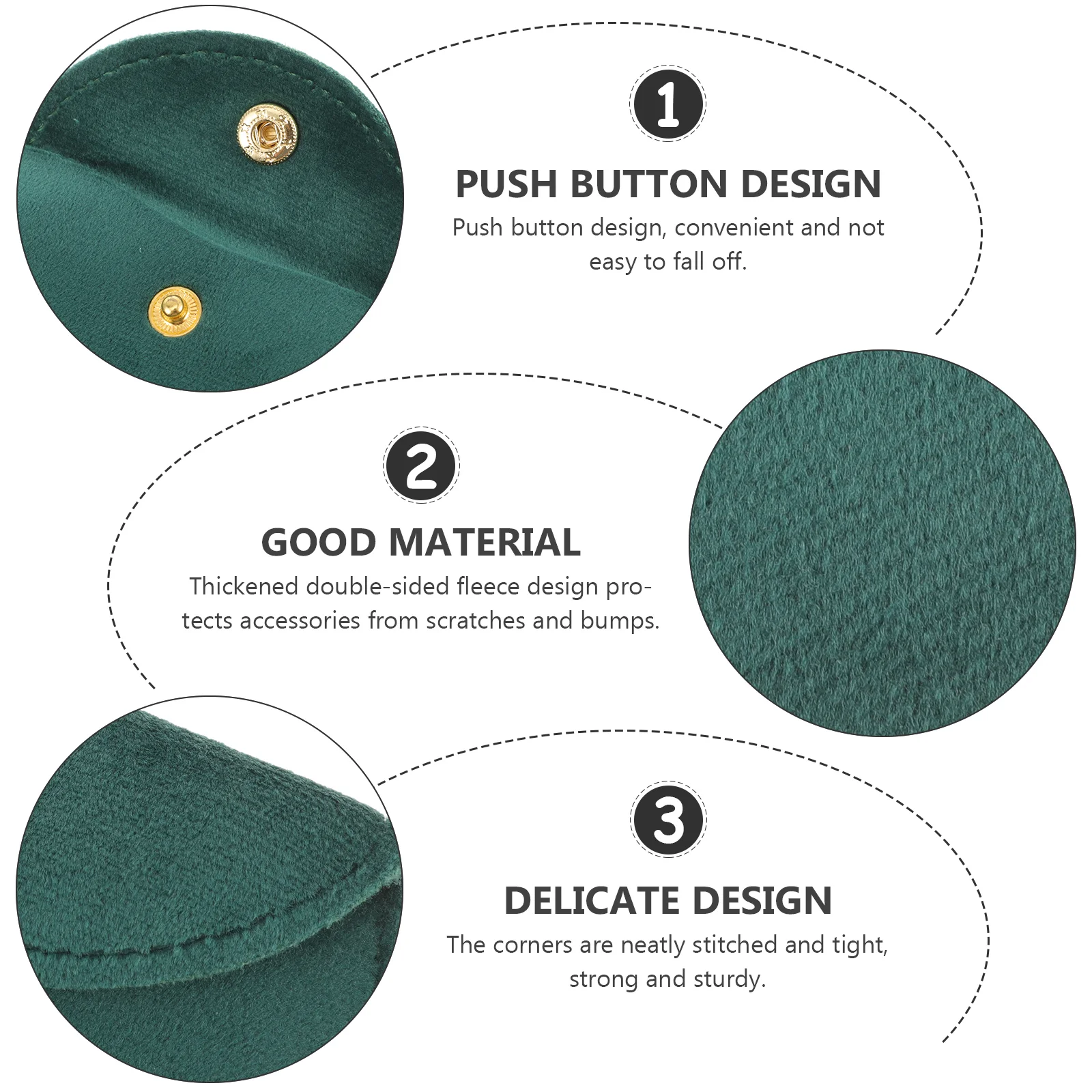 Сумка для карманных часов сумка хранения ювелирных изделий 2 шт. (зеленая -