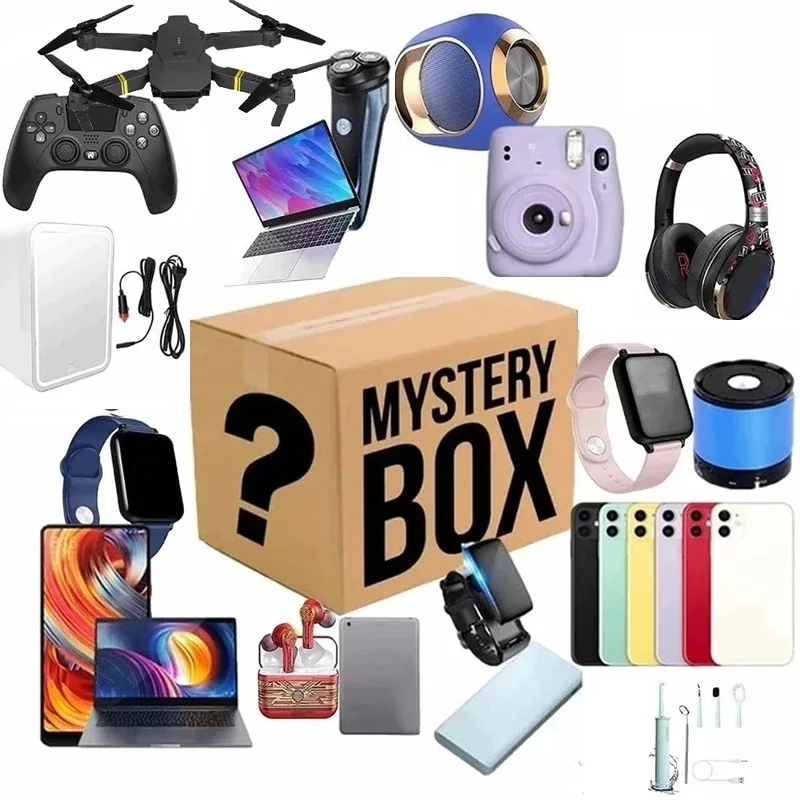 

Such As Drones,Smart Iphone,Gamepad,Anything Possible Lucky Mystery Boxes,Mysterious Random Products,There is A Chance to Open: