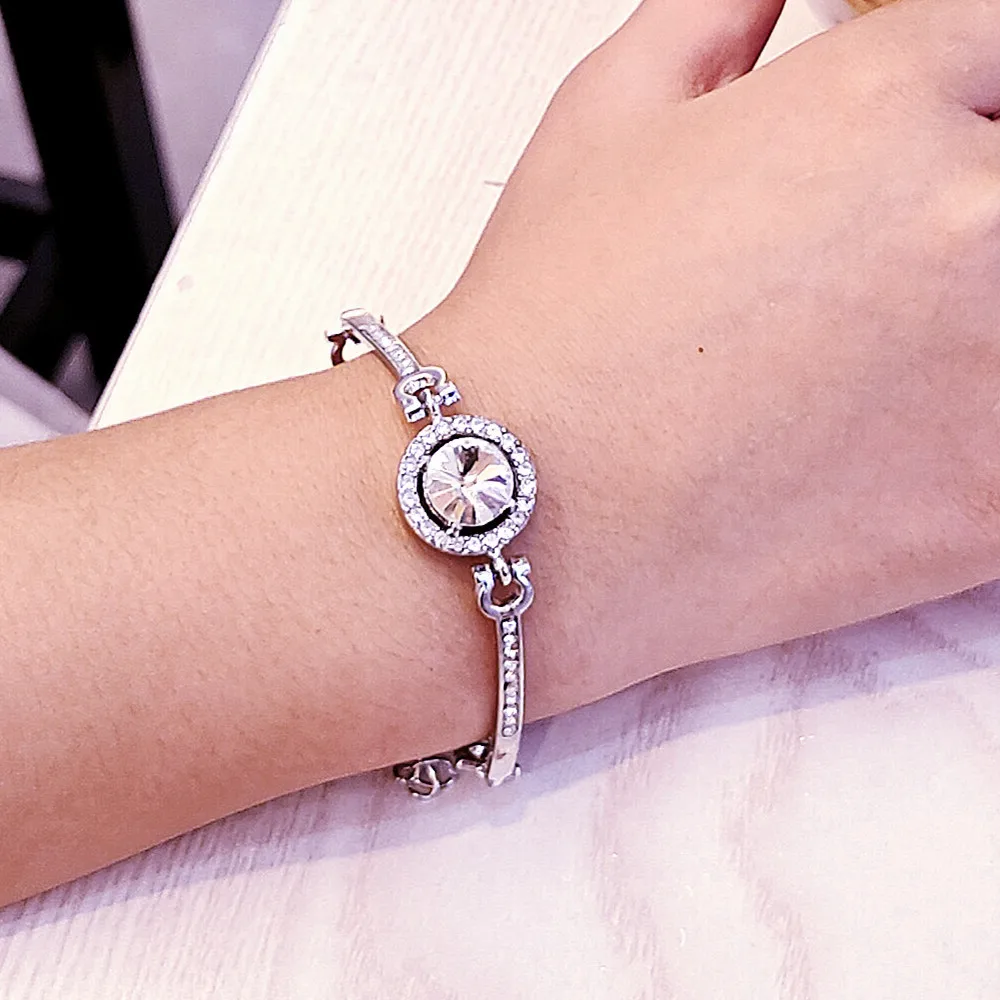 

Zircon Korean Fashion Crystal Bracelet Couple Bracelets Stainless Cuff Bracelet Jewelry Accessories