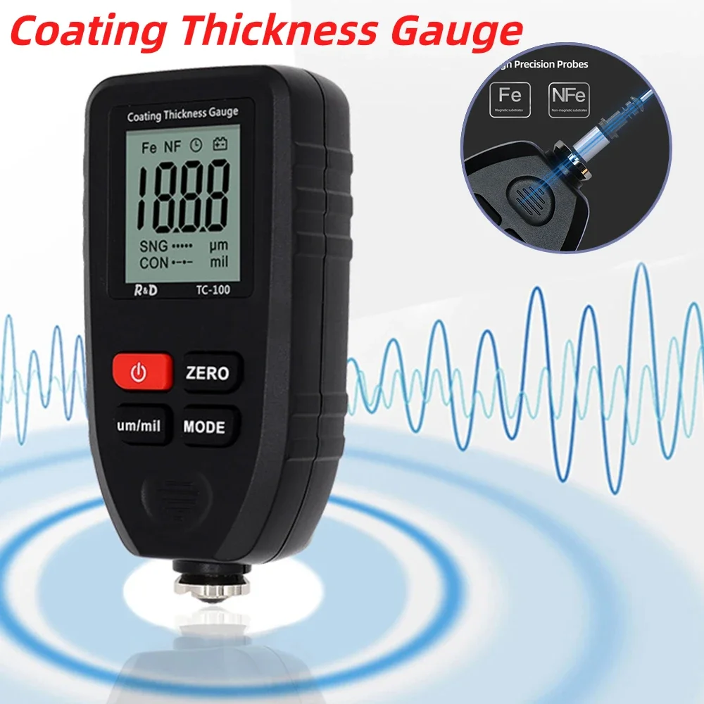 Толщиномер Coation измеритель толщины автомобильной краски 0 1 микрон/0-1300