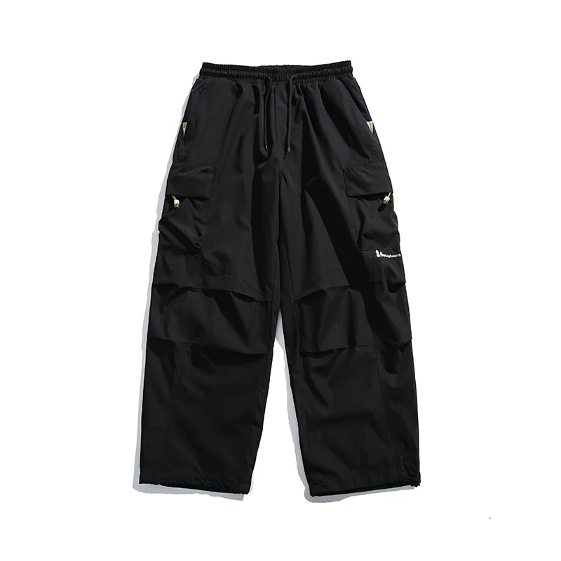 Зимние мужские флисовые утепленные свободные повседневные спортивные штаны на