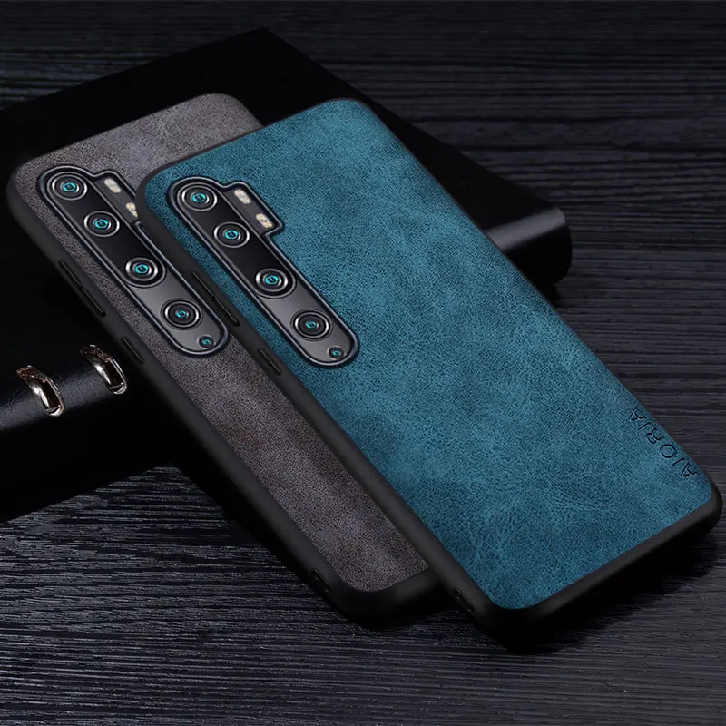 

Custodia in pelle SHACK PU per Xiaomi Mi Note 10 Pro Cover tinta unita resistente ai graffi per Xiaomi Mi Note 10 Lite