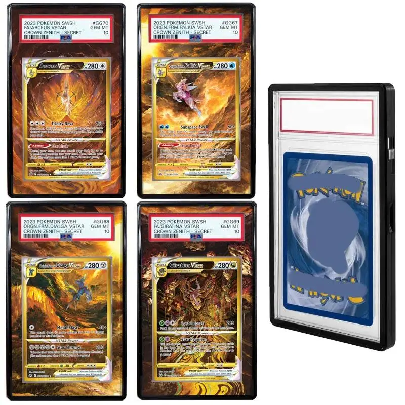 Фото Витрина для Giratina Dialga Arceus Palkia Vstar, золотая карточка, расширенная художественная коллекционная карточка, стойка для дисплея Psa, за исключением карты №1