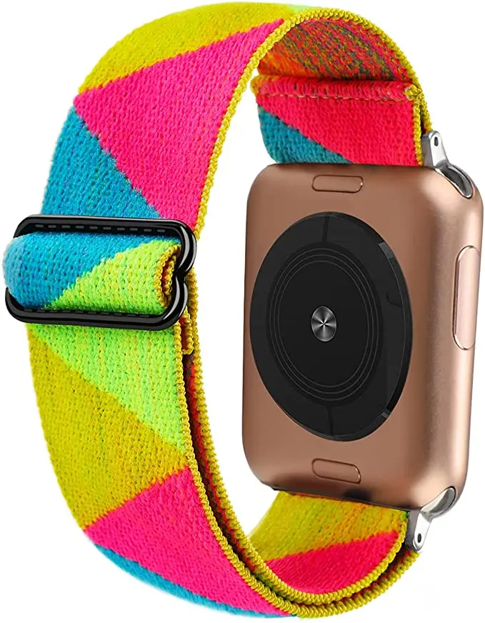 Ремешок нейлоновый для Apple Watch band 44 мм 40 42 38 45 41 эластичный браслет iWatch Series 3 4 5 SE 6 7 |
