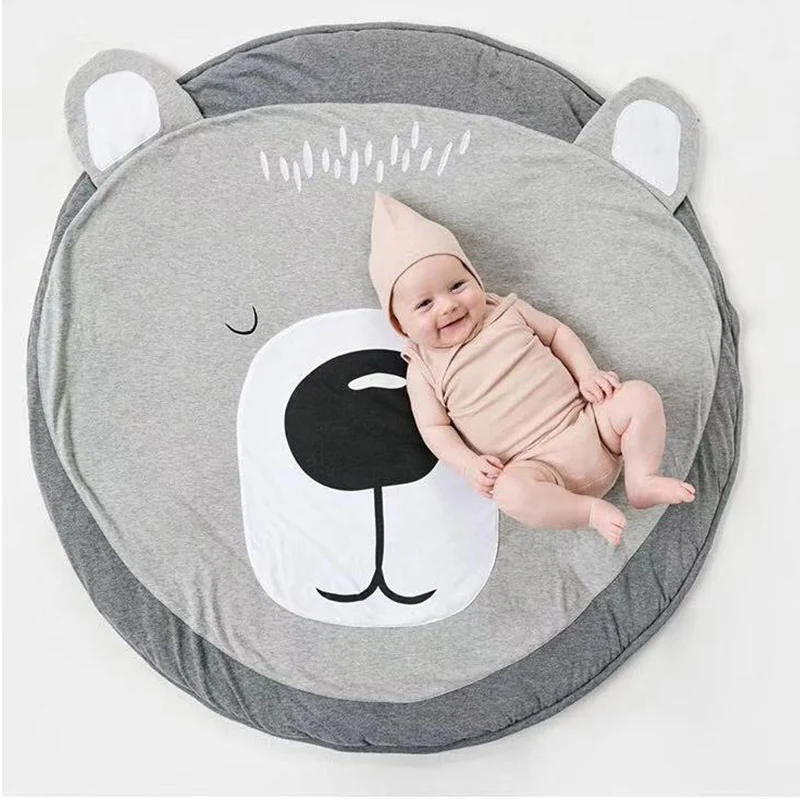 Игровой коврик с мультяшными животными детский одеяло для ползания