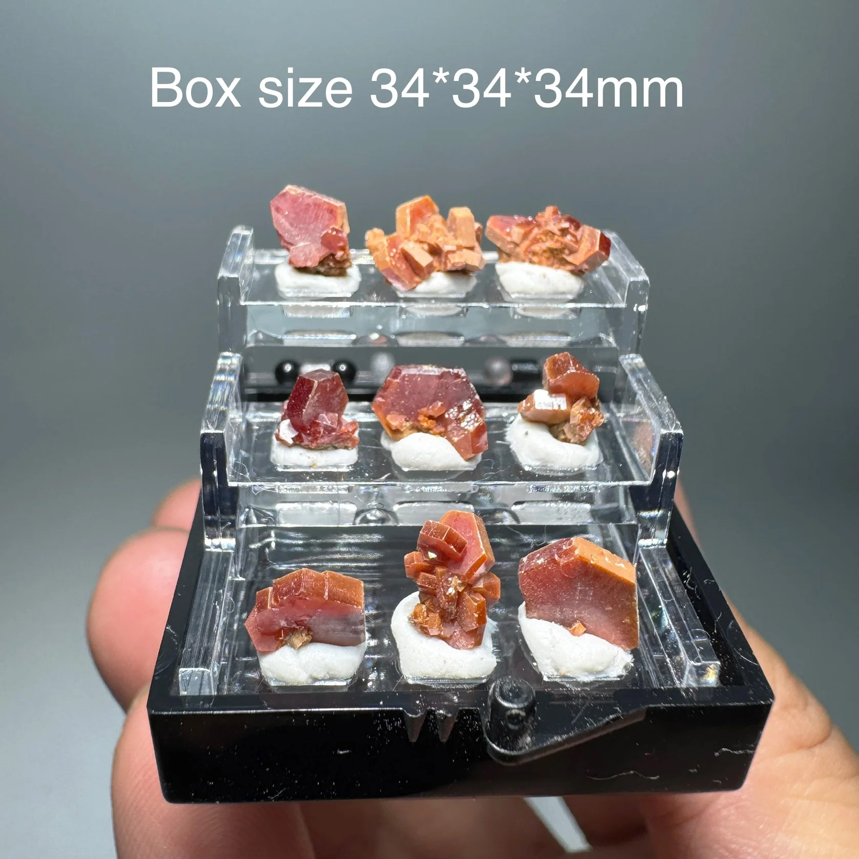 

Натуральный ванадинит, хрустальный камень, 9 шт.