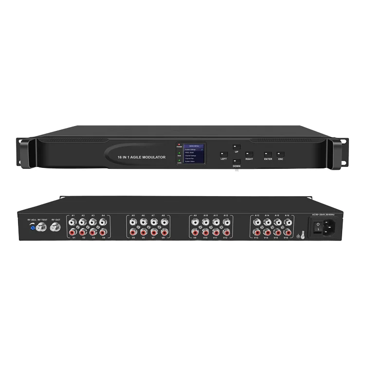 Аналоговый модулятор 16-в-1 для использования в отеле преобразование 16 видео и