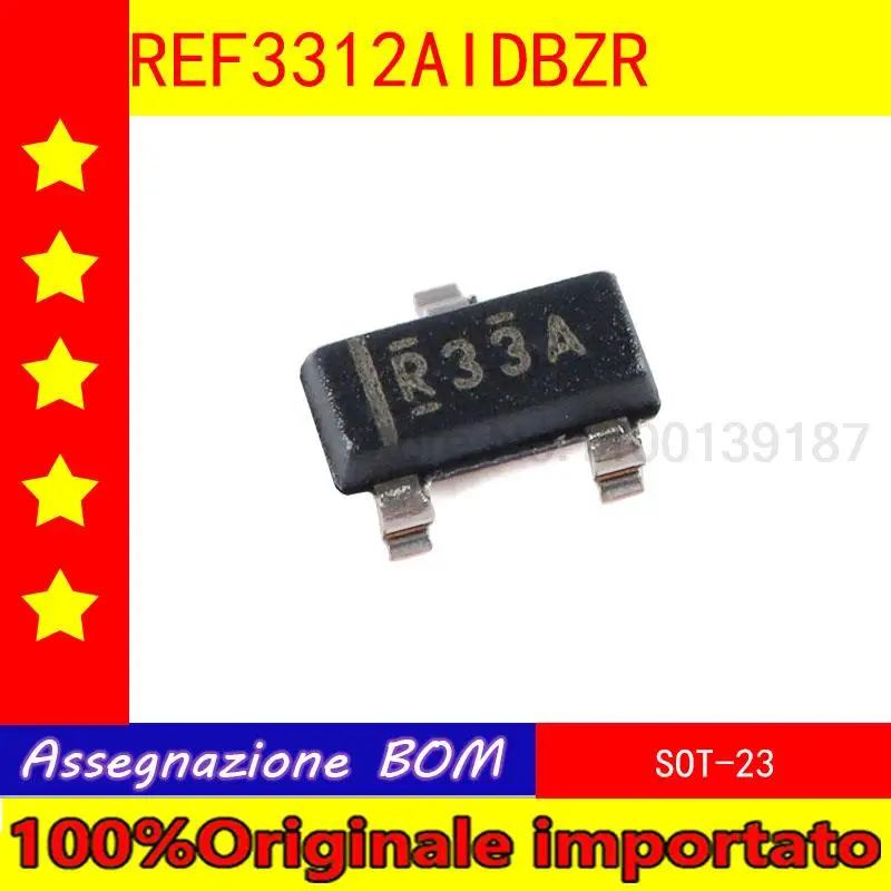 

100%Originale importato New original REF3312AIDBZR silk-screen R33A SOT - 23 1.25 V output voltage reference