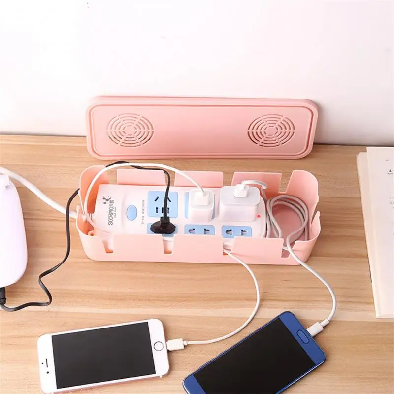 

Fall Resistant Wear-resistant Socket Tidy Organizer Multi-pore Shunt Design Household Power Strip Storage Boxes Dustproof