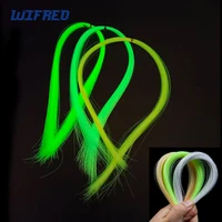 wifreo 10 packs jig assist hook glow luminous tinsel strands crystal trout saltwater fishing lure tying material for string hook
