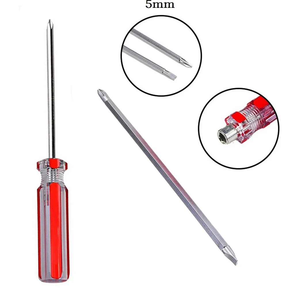 

2PCS 5mm 2 Sides Double Head Slotted Cross Screwdrivers Remover Repair Hand Tool For Operating Small Screw Accessories