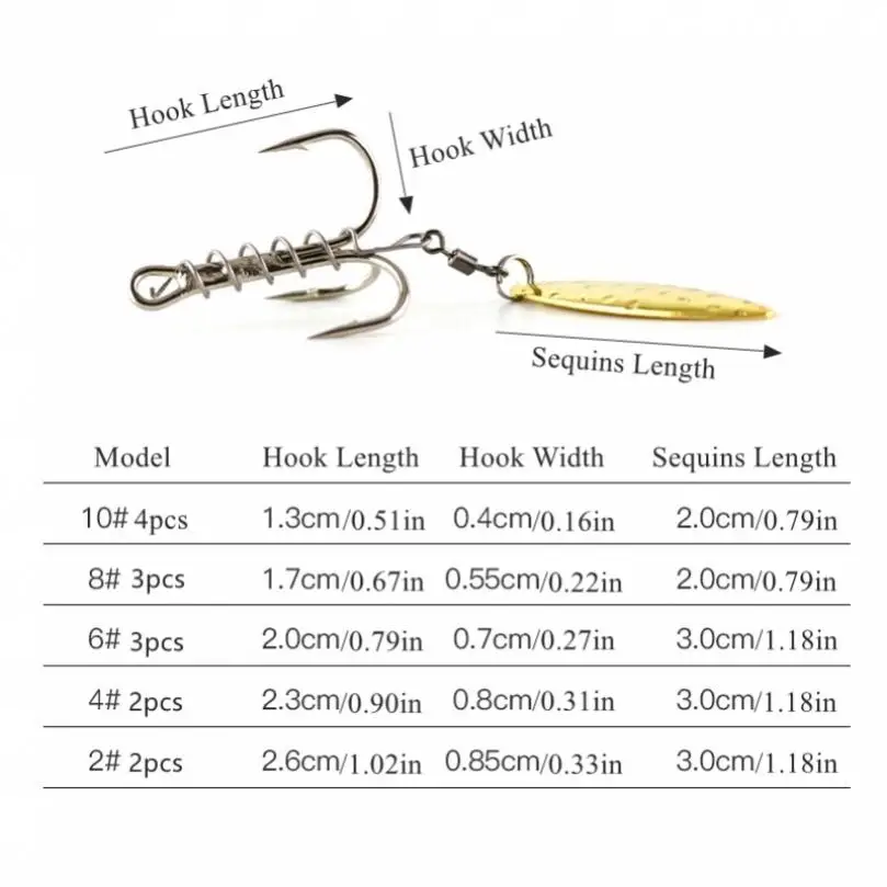 14 шт./партия рыболовные тройные Крючки с двойной петлей