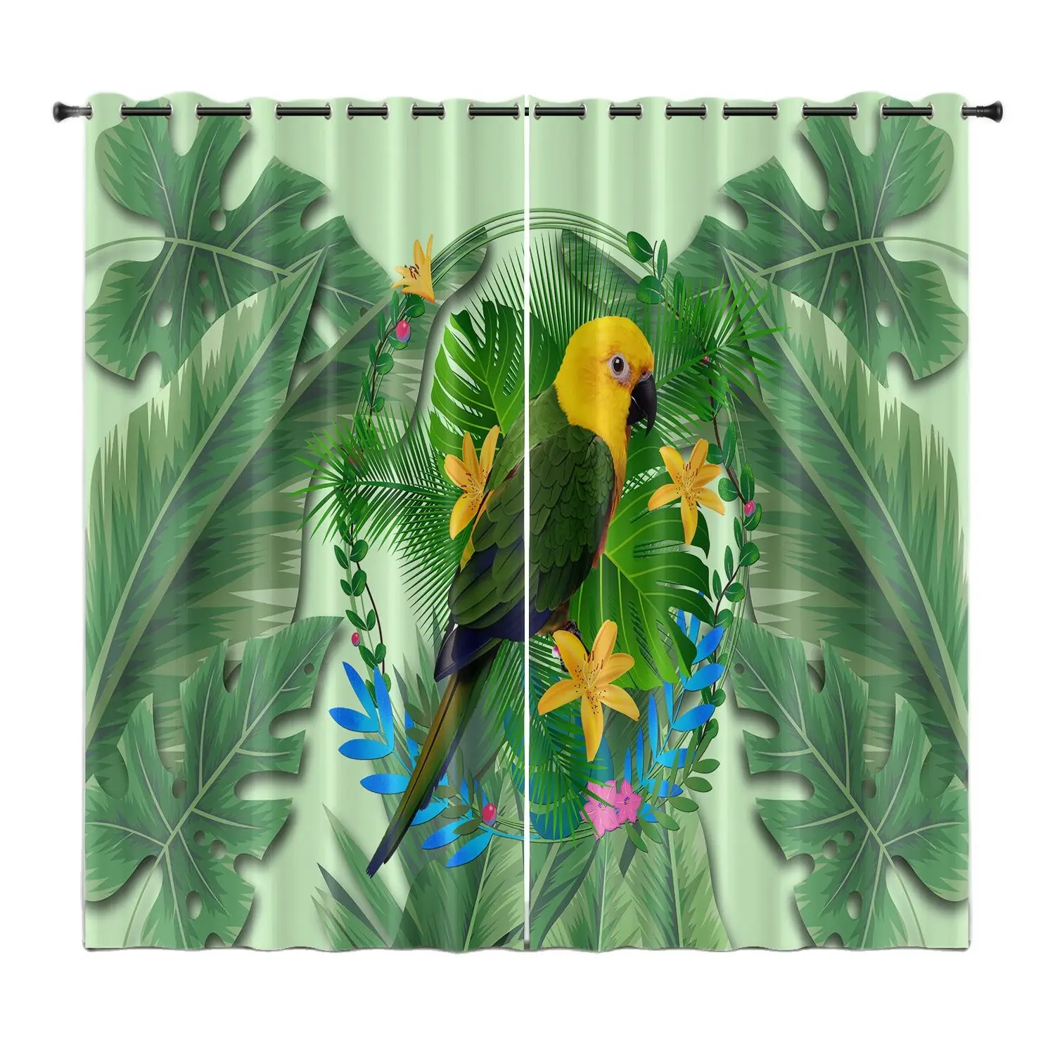 

Four Seasons Flowers And Plants Bedroom Living Room Modern Kitchen Home Decoration Custom Curtains
