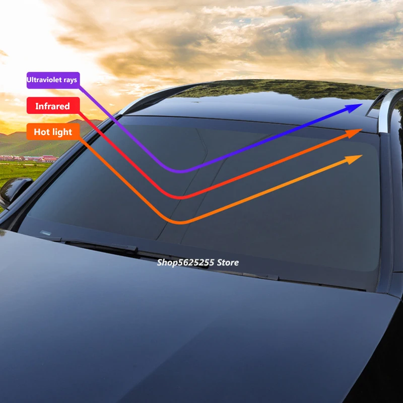 

Sun Visor For Toyota RAV4 Highlander 2018 2019 2020 2021 2022 Accessories Sunshade Front Windshield Shade Sunscreen Insulation