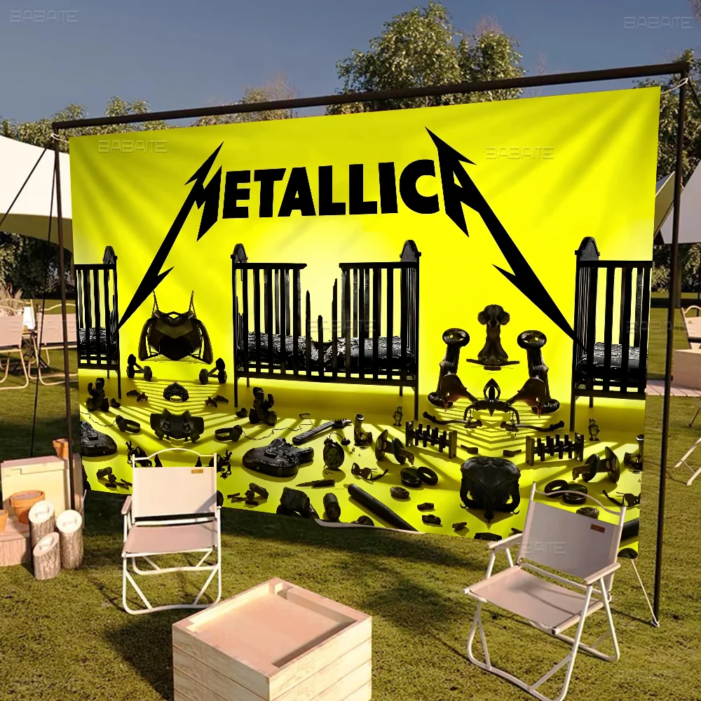 M-Metallica мультяшный флаг искусство научная фантастика комнатный декор настенный