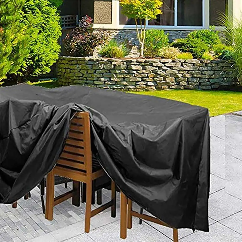 

Dust Cover Waterproof Table Covers Oxford Cloth with Drawstring Wind-Proof Protector Protective Sleeve 125 125 74cm