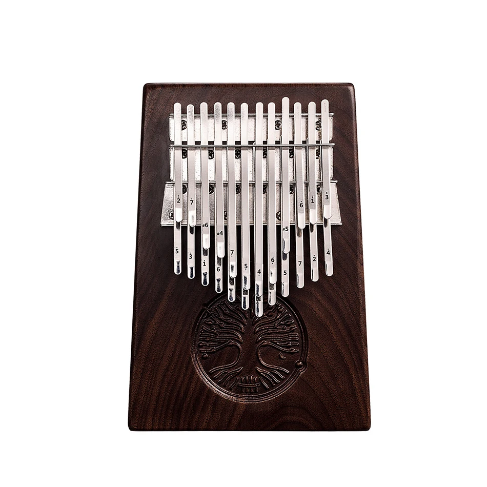 Новая двухслойная круглая клавиатура hlру Kalimba с 24/34 клавишами черный орех для