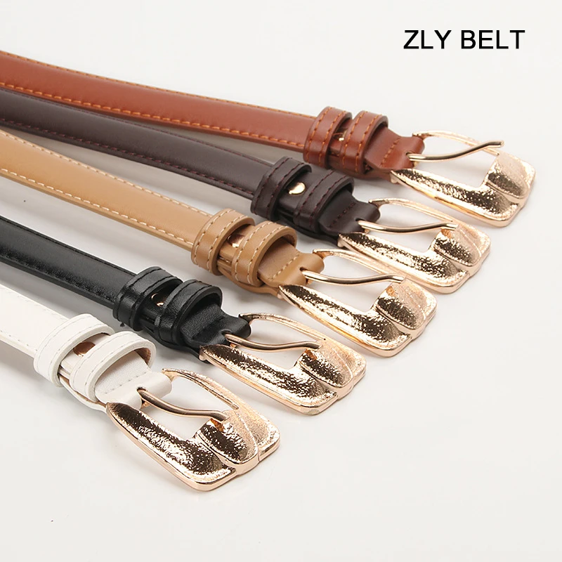 ZLY 2022 New Fashion Belt Women Versatile PU Leather Material Alloy Metal Pin Buckle Casual Jeans Coat Style Luxury Unisex Belt