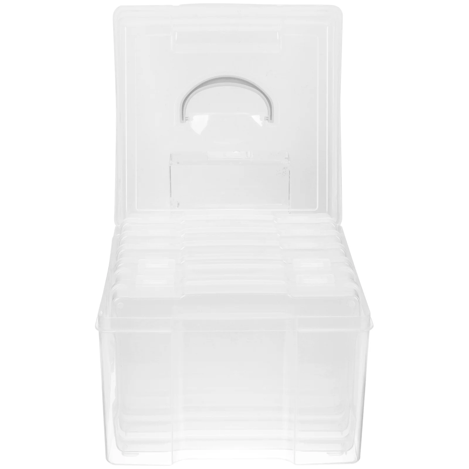

Box Photo Storage Case Organizer Photos Picture Craft Keeper Containers Organizing Holder Boxes Transparent Greeting Jewelry