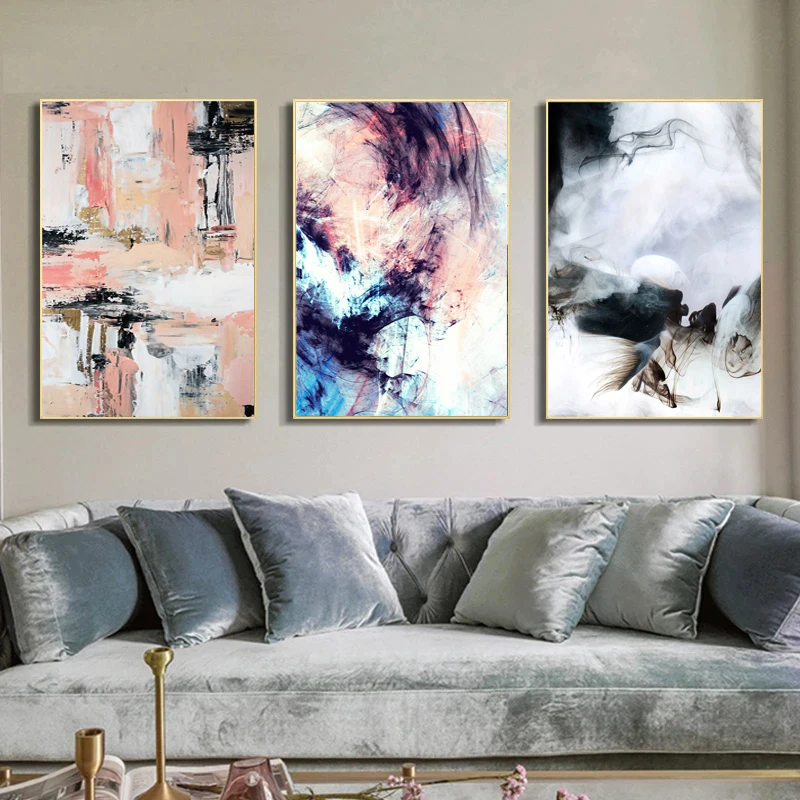 

Customizable Wall Abstract Colorful Nordic Painting Art Poster and Print Mural for Living Room Home