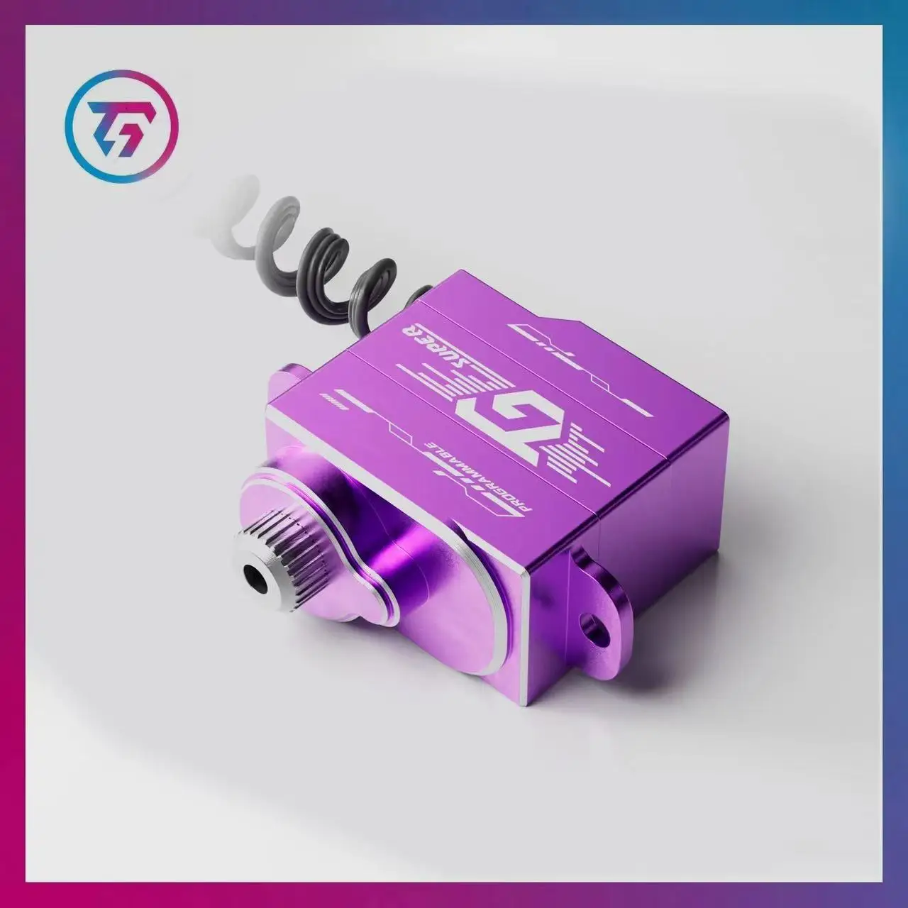 Фото TG RCING TG Super 1/24 1/28 MINI Металлический сервопривод ZH1.5 Разъем Черный/Фиолетовый (25T Сервопривод Внешний диаметр 4,9 мм) №5