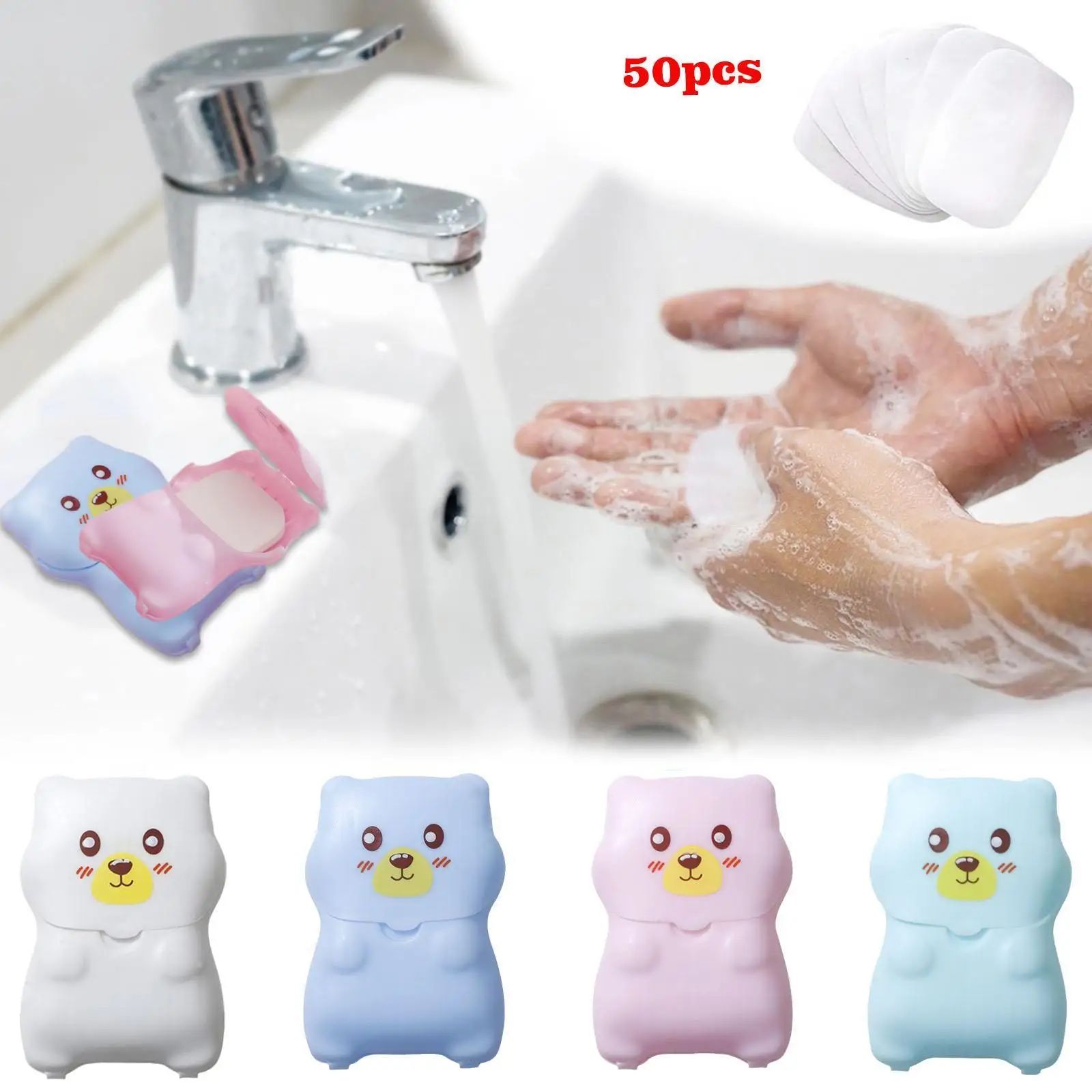

Cartoon Disinfecting Soap Paper Cute Bath Soap Flakes Disposable Hand Paper Mini Scented Care Health Slice Soap Washing Cle Q2Z2