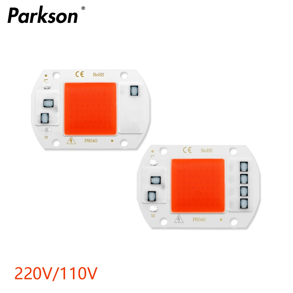 PARkson COB светодиодный чип для выращивания 20W/30W/50W  белый/теплый белый/полный спектр 220В