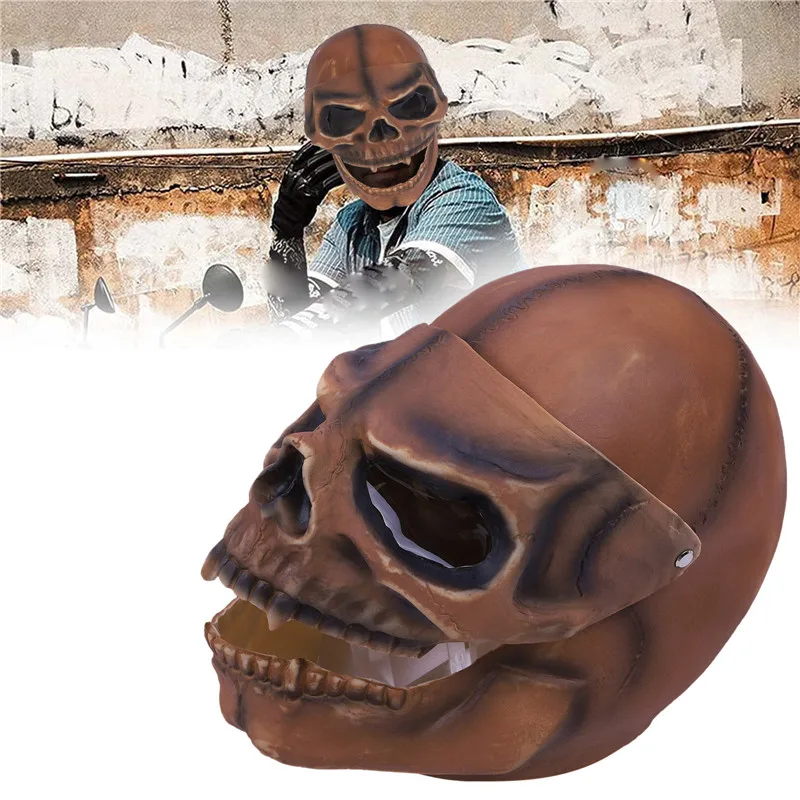 

Шлем мотоциклетный откидной с черепом и скелетом, #40