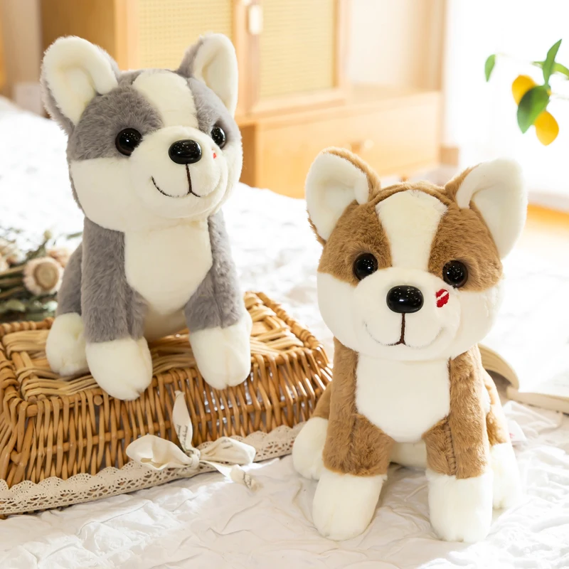 25 см милые мягкие плюшевые игрушки с кроличьим мехом Хаски для офиса подушка сна