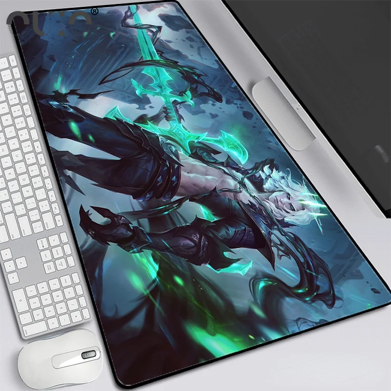 

OUIO New Role Viego Pattern Anime Mouse Pad League of Legends Gaming Accessories Non-Slip Gaming Mousepad Laptop PC Xl Desk Mat