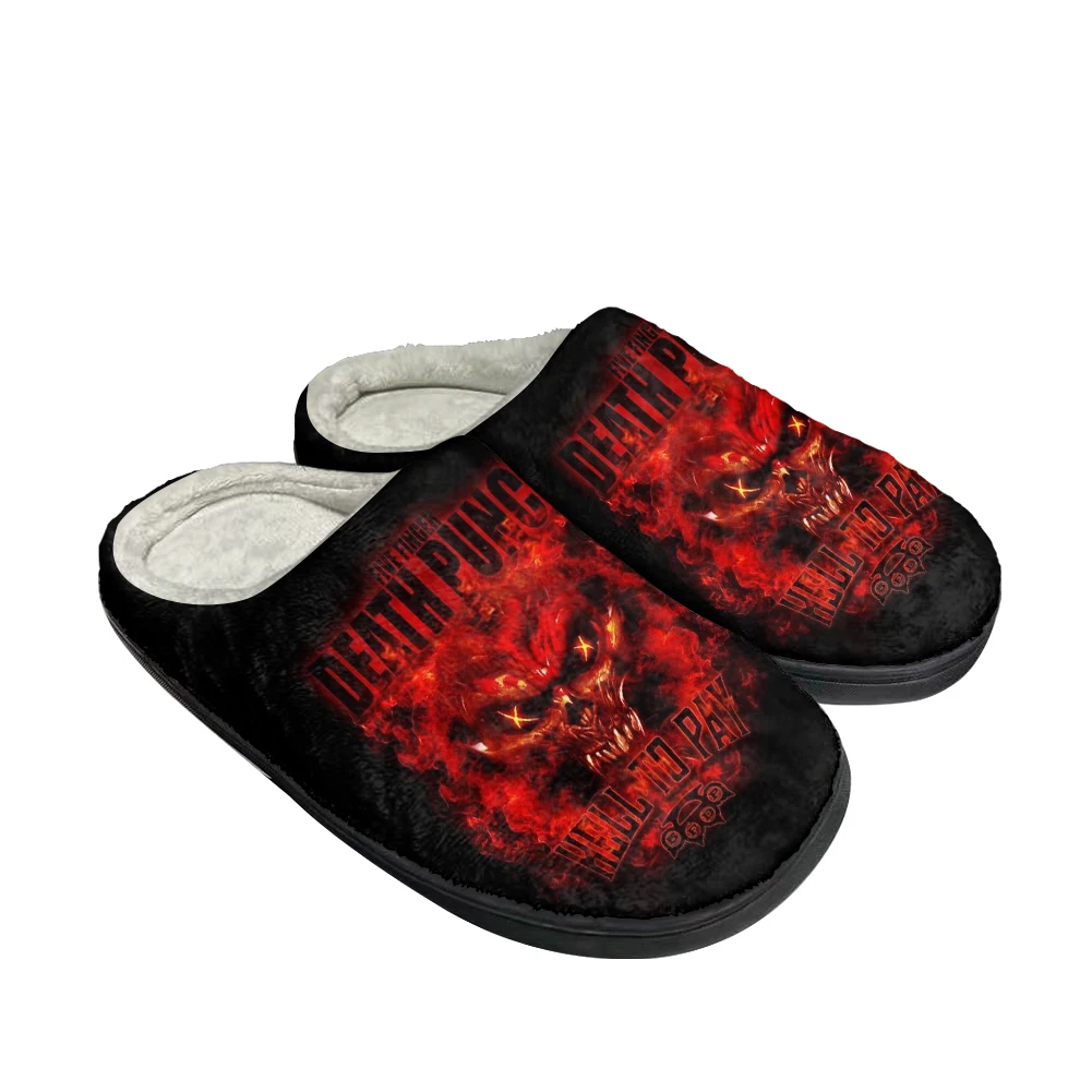 

Модные тапочки Five Finger Death Punch рок-группа, мужские и женские сандалии, плюшевая Повседневная Теплая обувь, теплые удобные Тапочки