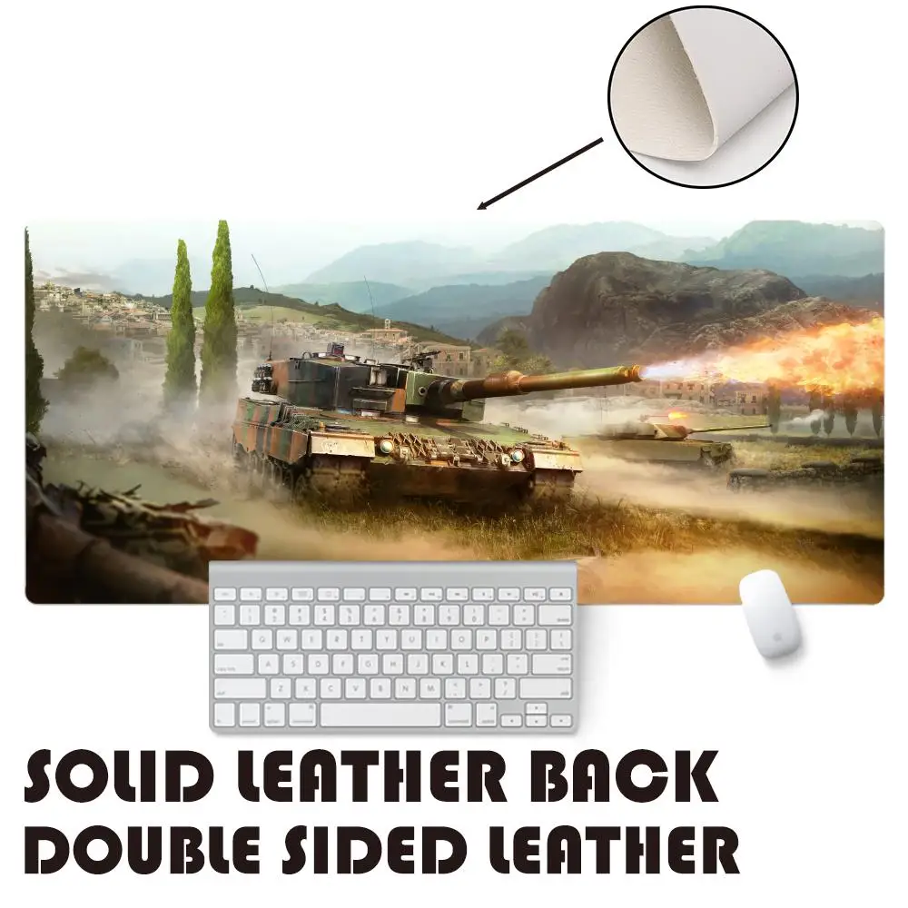 Mouse Pad pc gamer Gaming W-War Thunder MousePad desk accessories Waterproof tidy PU Leather Mat Gamer