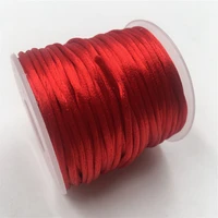 2mm red rattail satin cord thread chinese knot macrame bracelet braided string diy tassels beading thread 10 225meters