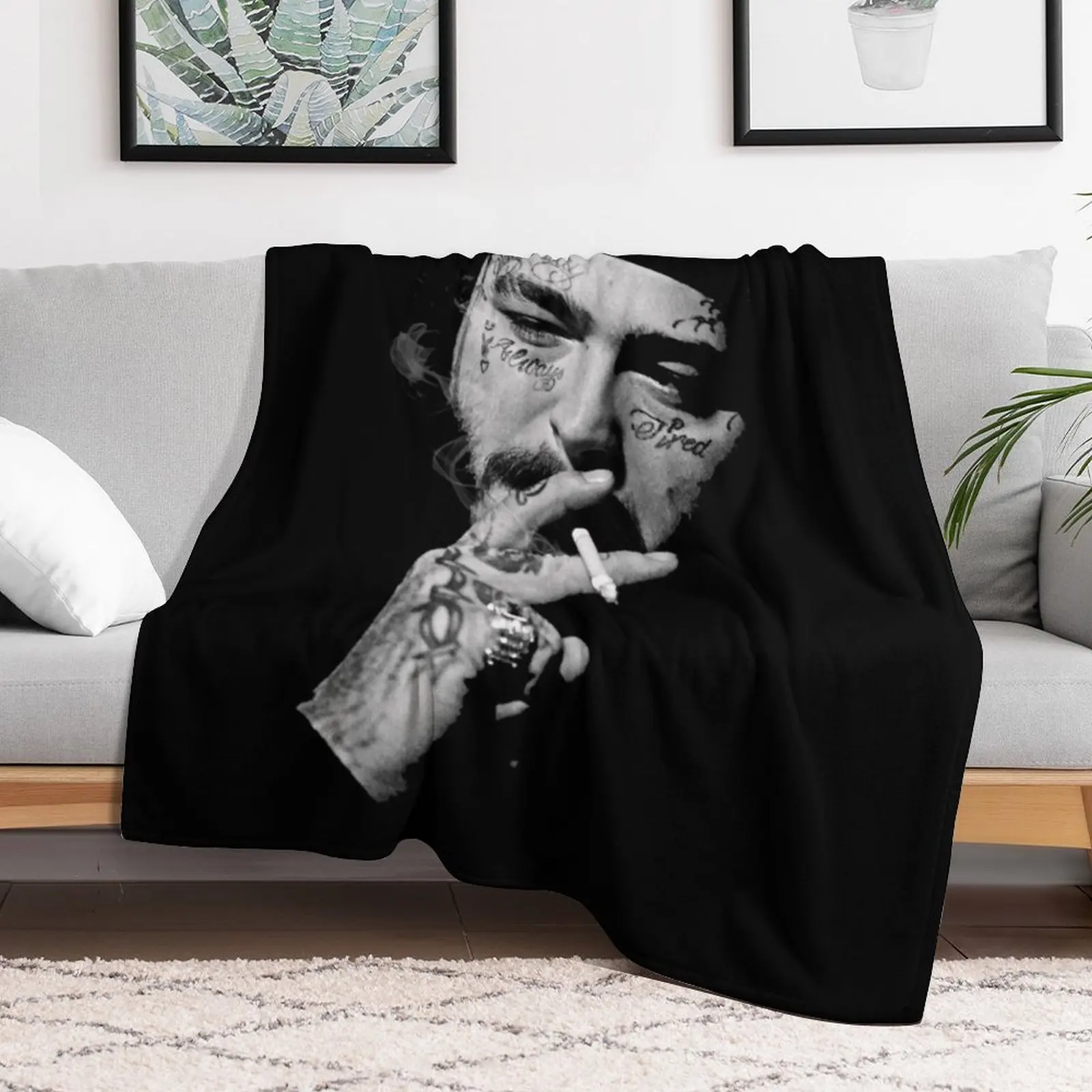 Фото Плед Posty Malone Universary для дивана, декоративное одеяло для пикника, плед для дивана. №5