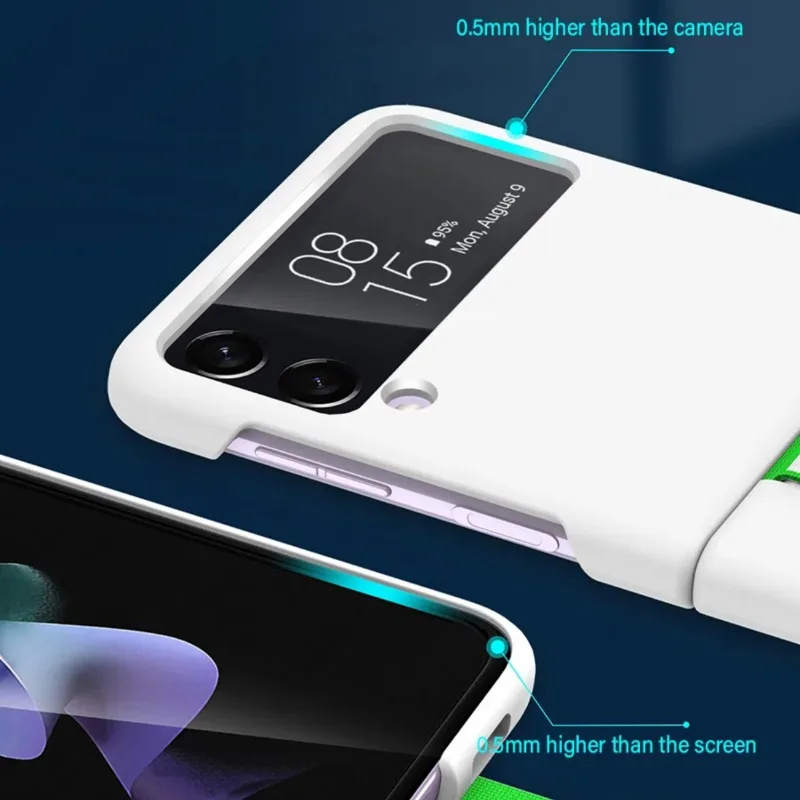 Для Samsung Galaxy Z Flip 6 5 4 3 Flip6 Flip5 Flip4 Flip3 Модный ремешок на запястье с кольцом