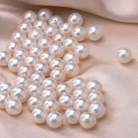 2022 fashiong hot sale round pearl natural half hole freshwater pearls beads 4 4 5mm 3a fordiy makingjewelry accessories