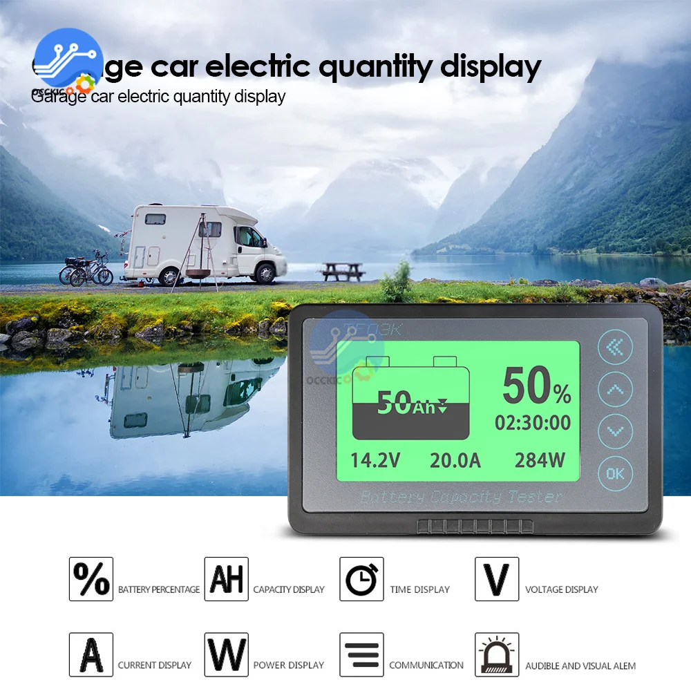 

Счетчик кулонов TF03K 8-120 В, индикатор емкости аккумулятора, отображение напряжения и тока 50 А, 100 А, 350 А, 500 А