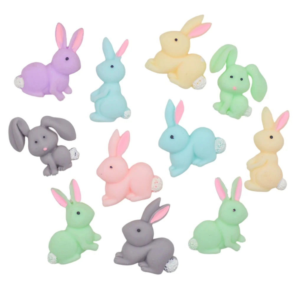 

Resin Bunny Easter Rabbits Cabochons Easter Party Decorations Scrapbook Embellishment Crafting Supplies