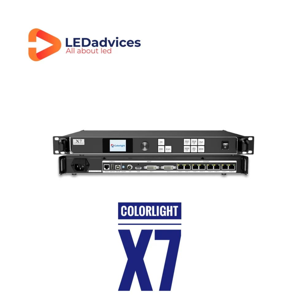 Видеопроцессор Colorlight X7 все-в-одном, Профессиональный стандартный дисплей, контроллер, полноцветный дисплей, 5,2 миллионов пикселей, X6 x 8x12x16