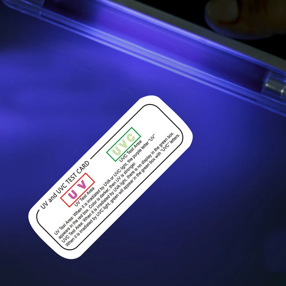 

5pcs UVC-UVA Testing Cards UVC Light Identifying Tools UVA Testing Strips Indicator Cards