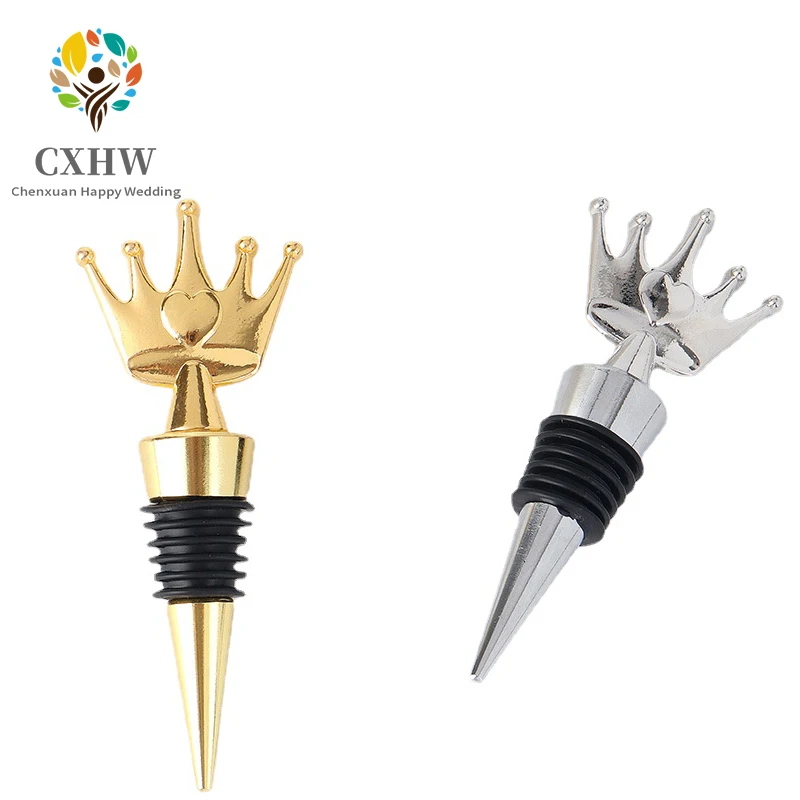 

1pc Bar Accessories Home Bars Crown Wine Stopper Wedding Favors for Guests Birthday Anniversary Bottle Stoppers with Package Box